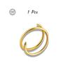 Кольцо в нос Двойное кольцо из нержавеющей стали для одинарного пирсинга, Плотное спиральное кольцо в нос 20G 8/10мм Тонкие кольца для пирсинга носа