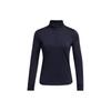 Under Armour Solid Color Breathable Stand Collar Pullover Long Sleeve Sweatshirt Women sweatshirt Navy-Blue 1383614-410