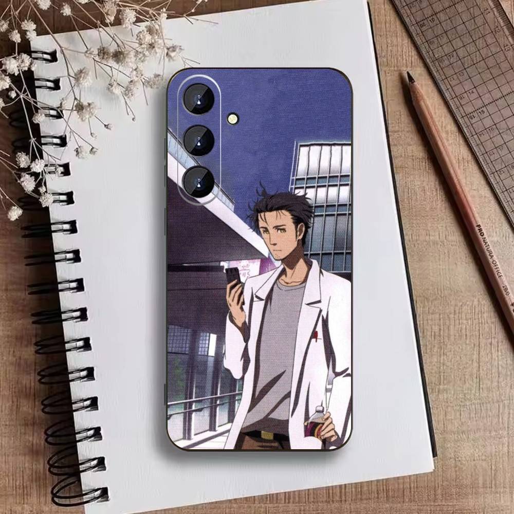 Чехол для телефона A-Okabe Rintaro STEINS DATE для Samsung Galaxy A73, 21, 22, 32, 71, 53, 52, 51, 80, 5G, Мягкий черный чехол