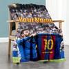 Messi 265 Personalized Text Blanket Throw Customizable Blanket Comfortable Perfect for Office Chair Chair Nap Seaside All-Season Use