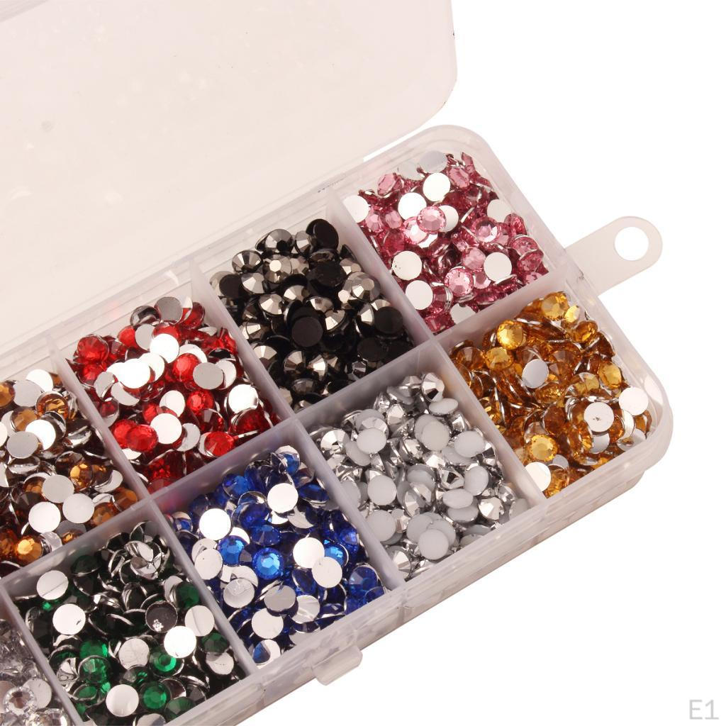 6000 Pieces DIY Crystal Rhinestone Gem Stones Set Flatback Embellishment