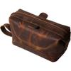 Men's Buffalo Genuine Leather Toiletry Bag Waterproof Dopp Kit Shaving Bags And Grooming For Travel Groomsmen Gift Men