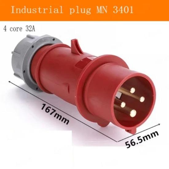 1 шт. промышленные вилки и розетки для поверхностного и скрытого монтажа, 3, 4, 5 отверстий, 16 А, 32 А, водонепроницаемые, два, три фазы