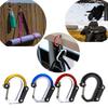 Carabiner Buckle Clip Multifunctional Keychain D Shape Buckle Clip Aluminum Alloy Outdoor Carabiner Clip Swivel Hooks