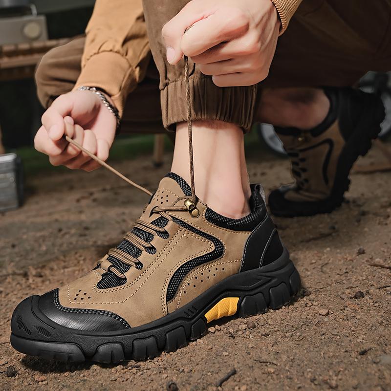 High Quality Outdoor Low Cut Comfortable Soft Soled Hiking Men Fashionable Lace Up Anti Slip Wear-resistant Travel Sports Shoes