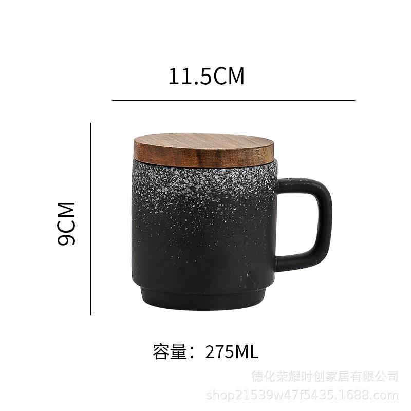 Minimalist Ceramic Mug With Lid Office Student Couple Gift 450ml Porcelain Coffee Cup European Style