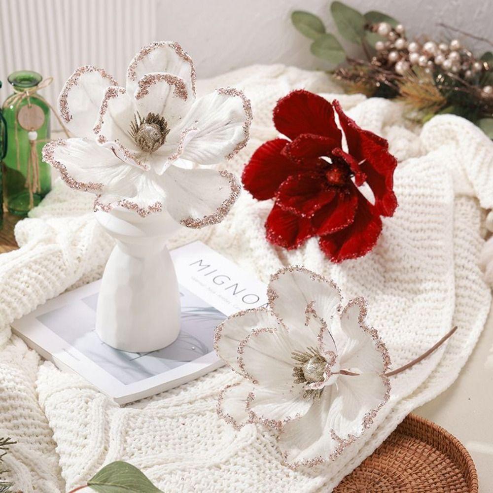 Fashion Artificial Christmas Flower Hanging Xmas Decorative Flowers Home Decor