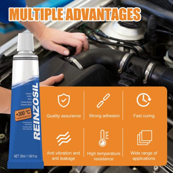 1 Set 50ml Engine Sealant High Temperature Resistant Strong Adhesive Car Motor Gap Seal Glue Repair Paste Auto Supplies