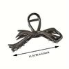Sweet Metal Bow Ribbon Clip, Anti Slip Shark Clip, Elegant Ponytail Clip, Fashionable Hair Accessory