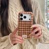 Клетчатый тканевый чехол для телефона для iPhone 15, iPhone 16 и iPhone 17 Pro Max
