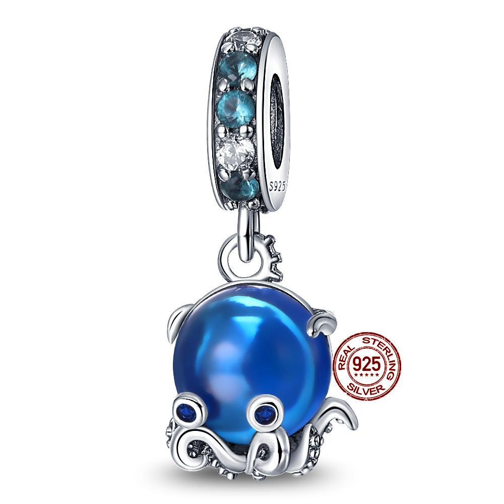 Charms Fit Diy Original Bracelet Real S925 Sterling Silver Beads Luminou Pendants Firefly Ocean Series Dangle Fine Jewelry