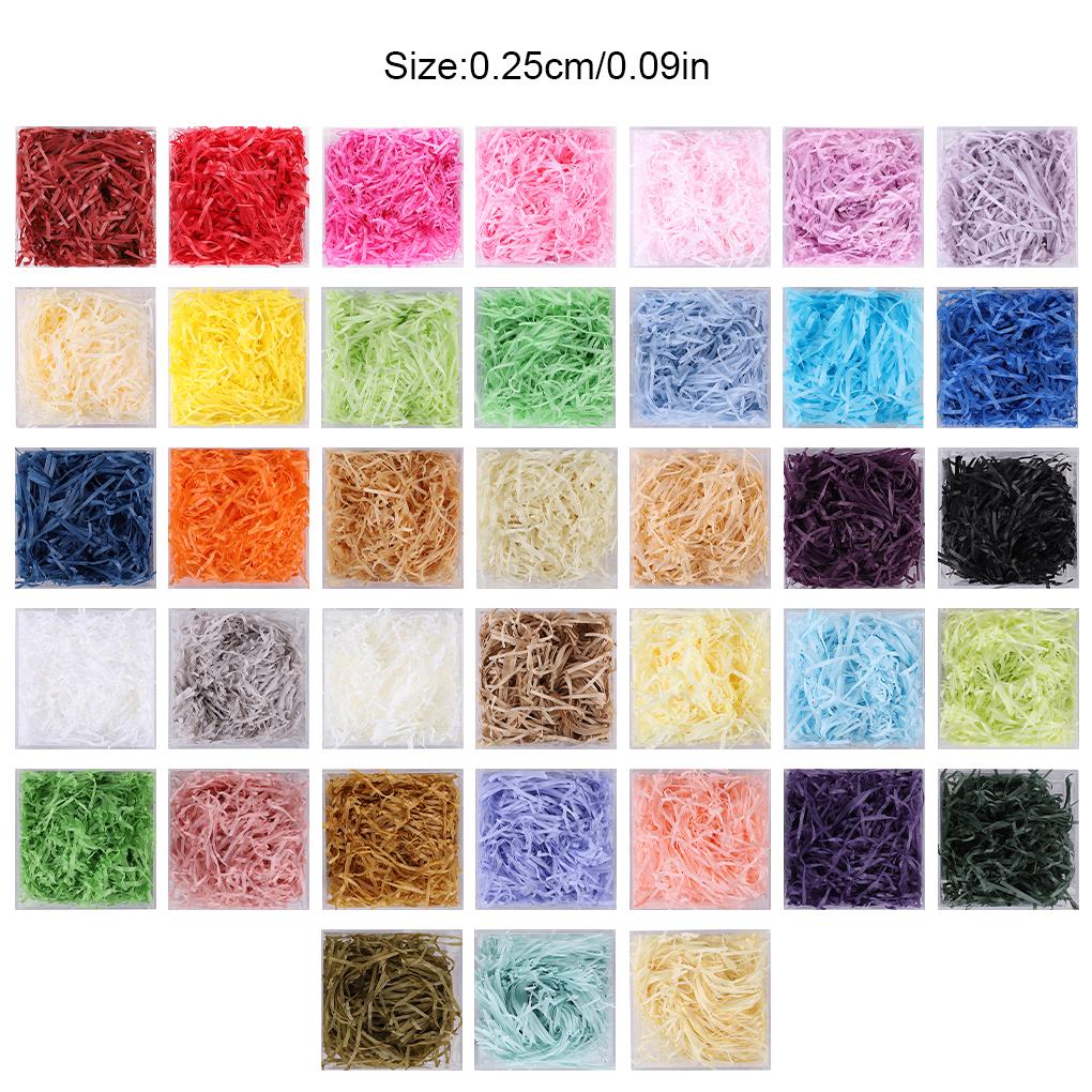 1 Pack Lafite Paper Raffia Filler Colorful Shredded Box Packaging Decoration Practical Wedding Party Easter New Year