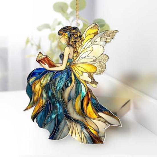 Плоские акриловые подвески-животные, разноцветные ловцы солнца, украшения для подвешивания на окно, на елку, декор для сада, ручной работы, подарок для любителей бабочек