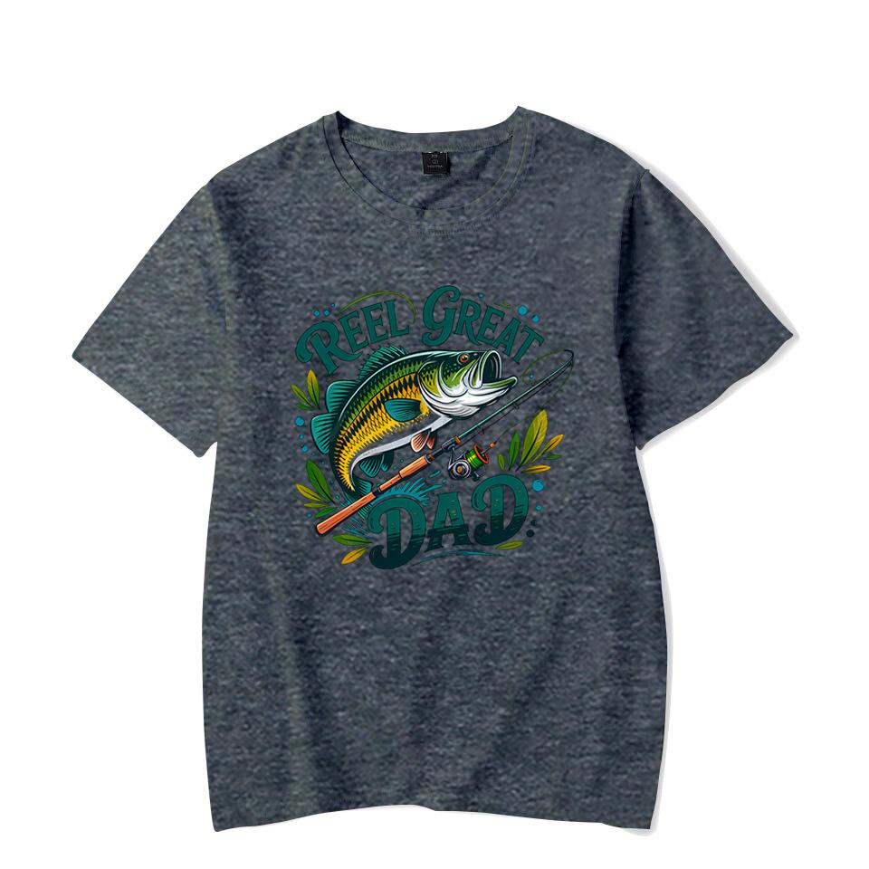 Футболки с графикой Reel Great Dad для мужчин, забавная футболка с коротким рукавом для любителей рыбалки, модный дизайн папы, летние топы