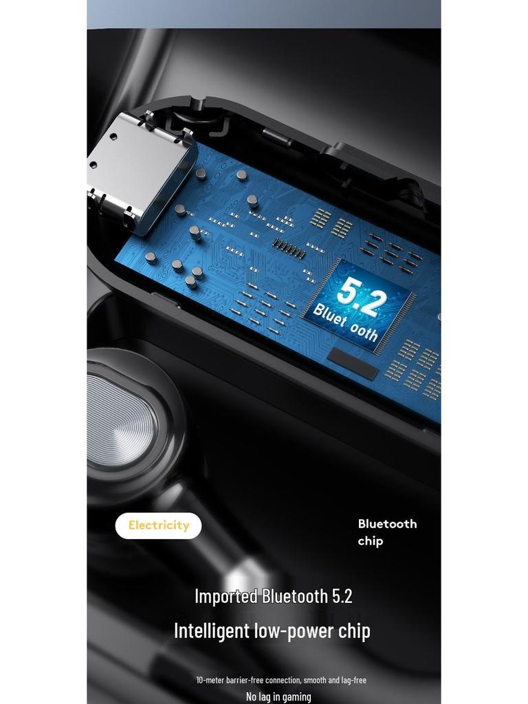 Bluetooth-наушники с заушинами 2025: Большая батарея, Сверхдолгий срок службы, Цифровой дисплей, для Huawei, Apple, Android