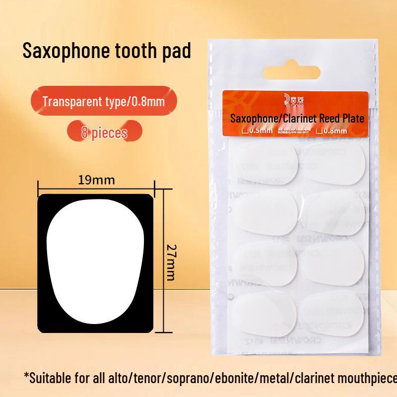 Tenor Alto Silicone Saxophone/Clarinet Mouthpiece Tooth Pad (Black)