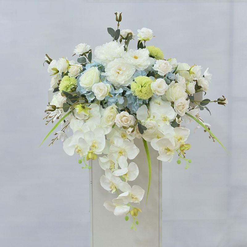 Luxury Business Podium Stand with Artificial Flower Decoration: Perfect for Speeches or Kindergarten Events
