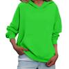 Women's Loose Long Sleeved Solid Color Casual Fleece Pullover Hooded Sweatshirt