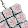 Cat Paw Keyboard Fidget Toy 9-in-1 LED Light-up Keyboard Keychain Decompression Button Finger Clicker Toy Work Travel Stress Relief Desk
