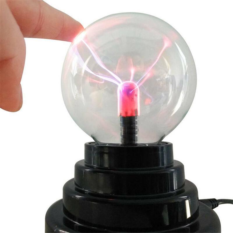 Стеклянный волшебный плазменный шар, большой настольный светильник, сферический ночник Touch Us