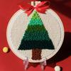 Punch Needle Embroidery kit DIY Christmas Trees Cross Stitch Hoop Craft Kits Handcraft Embroidery(XMD-PD-61)