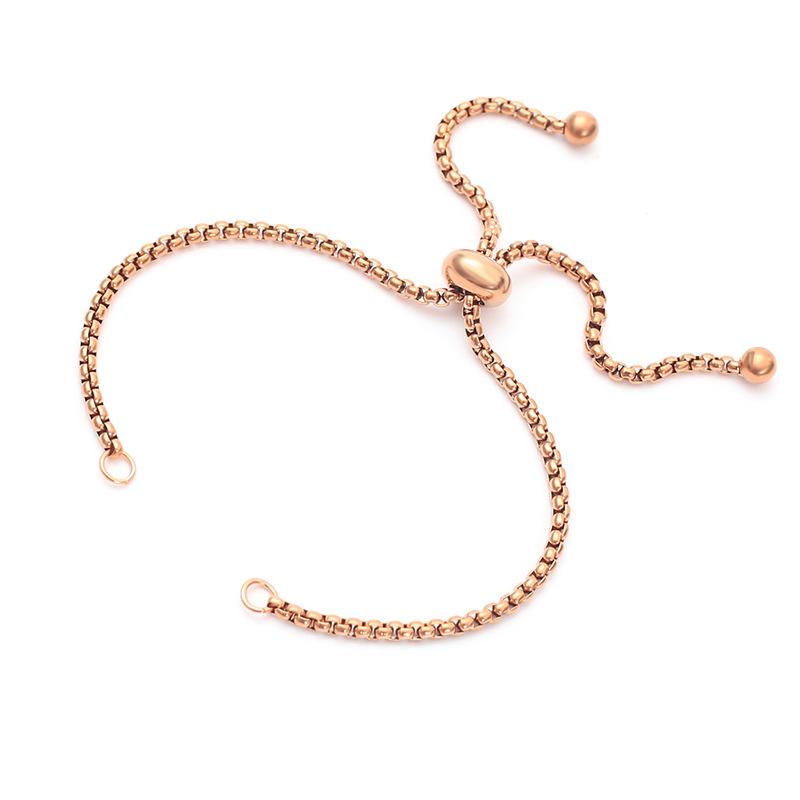 5Pcs/Lot Newly Titanium Steel Pull-out Style Extension Chain DIY Jewelry Making Adjustable Bracelet Accessories Wholesale