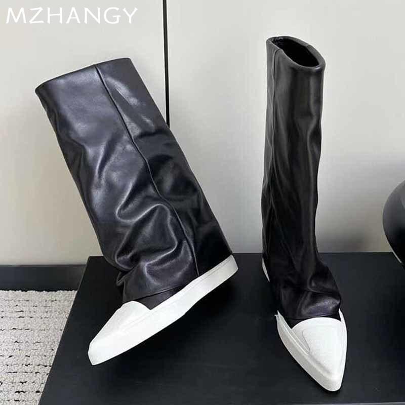 Мода остроносые балетки женские ботильоны дизайнерская мода кожаные туфли женские 2024 тренд зимние прогулки повседневные челси ботинки женские