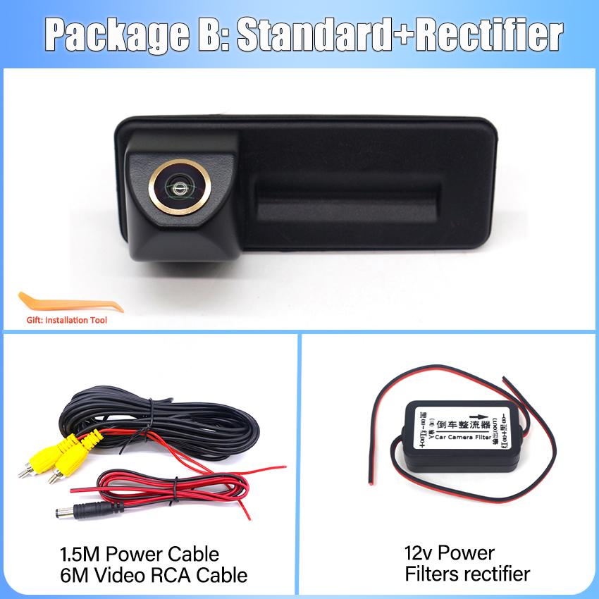 CCD Full HD Car Trunk Handle Camera For Skoda Rapid Sedan 2011 2012 2013 2014 2015 Rear View Camera Parking Camera Backup Camera