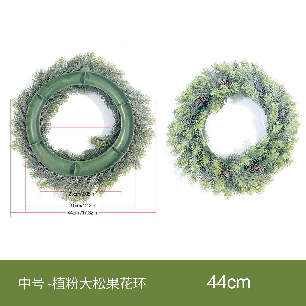 Имитация зеленых растений, искусственные сосновые иголки, поддельные венки, подвеска на дверь дома в виде сосновой шишки для рождественской вечеринки