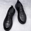 Модные кожаные туфли на шнуровке для офиса для мужчин, с круглым носком, классические, оригинальные, по низкой цене, слипоны, тренд 2025, летняя распродажа, взрослая мужская повседневная обувь