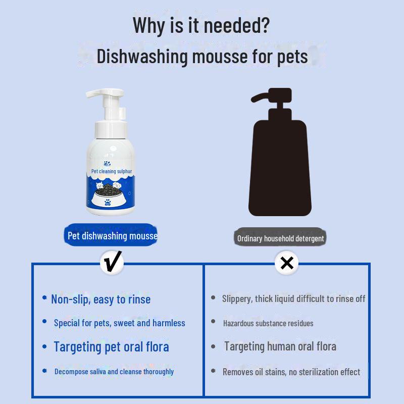 Мусс для чистки мисок для домашних животных - Средство для мытья посуды для кошек и собак