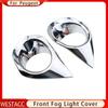 2Pcs/set ABS Chrome Car Front Fog Light Lamp Frame Cover Trim Decoration Sticker for Peugeot 2008 2014 -