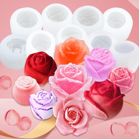 Силиконовая форма с цветком розы, помадка, шоколадный торт, кубик льда, инструмент для изготовления ювелирных изделий