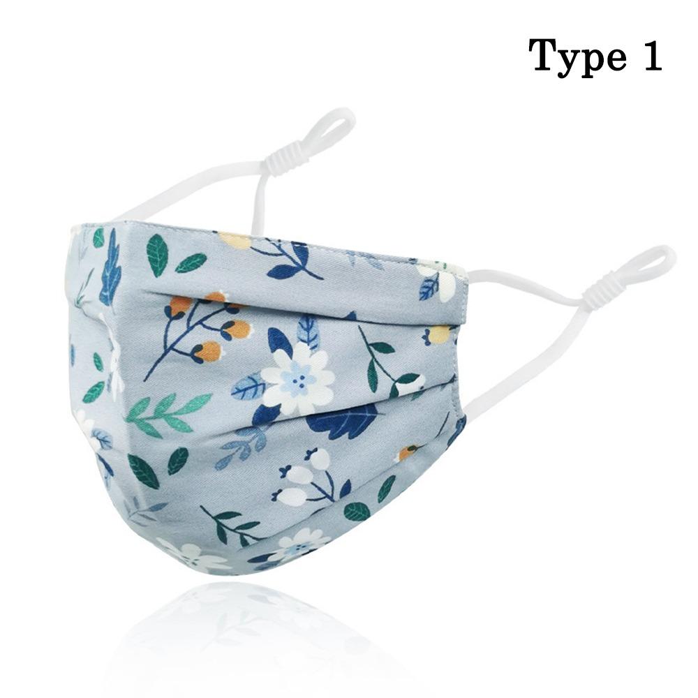 Washable Breathable Face Mask Anti-UV Sunscreen Mask Fashion Cotton Printing Mask Outdoor Sports