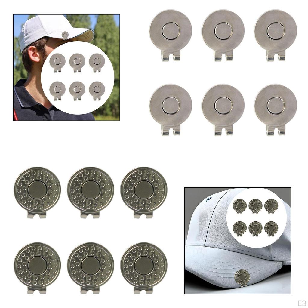6 Golf Cap Clips, , Easy to Install And Professional Accessories.