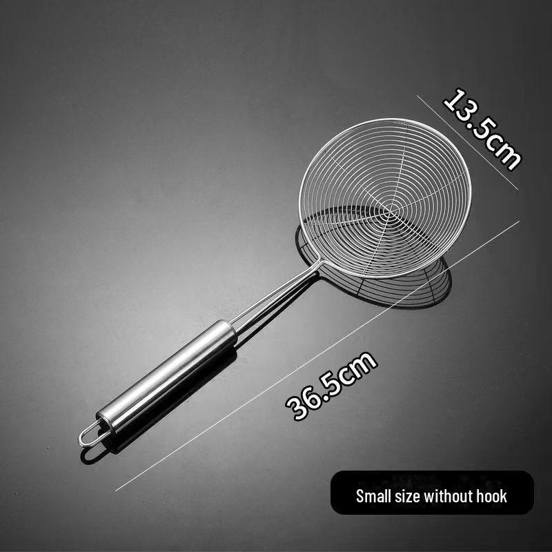 Кухонный слив и ложка для жарки из нержавеющей стали - большой сетчатый фильтр для лапши