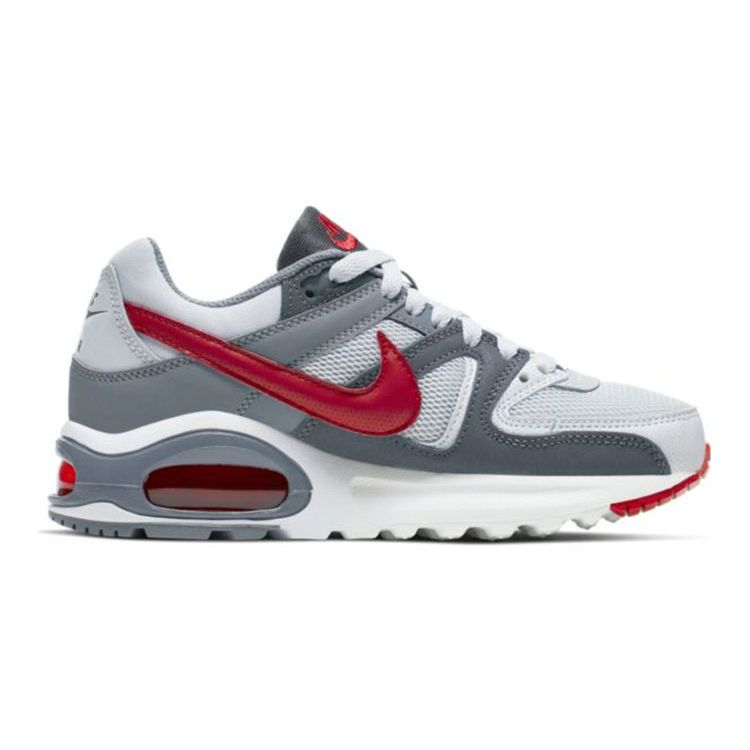 Nike Air Max Command Кожа Ткань Гибкие Ретро Низкие Детские Кроссовки для Бега Детские кроссовки Белый Серый Красный 844346-009