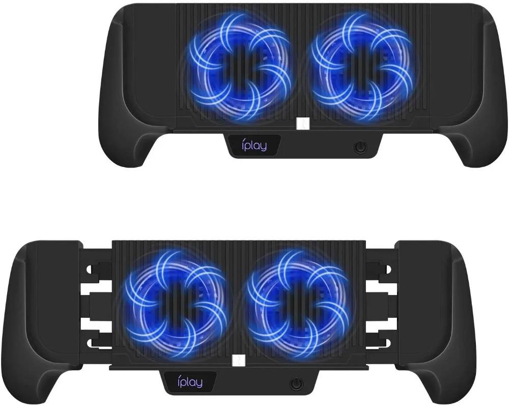 Cooling Charging Grip for Nintendo Switch & Switch Lite, 6000mAh Fan, Charger, Grip and Foldable Stand for Nintendo Switch NS Lite