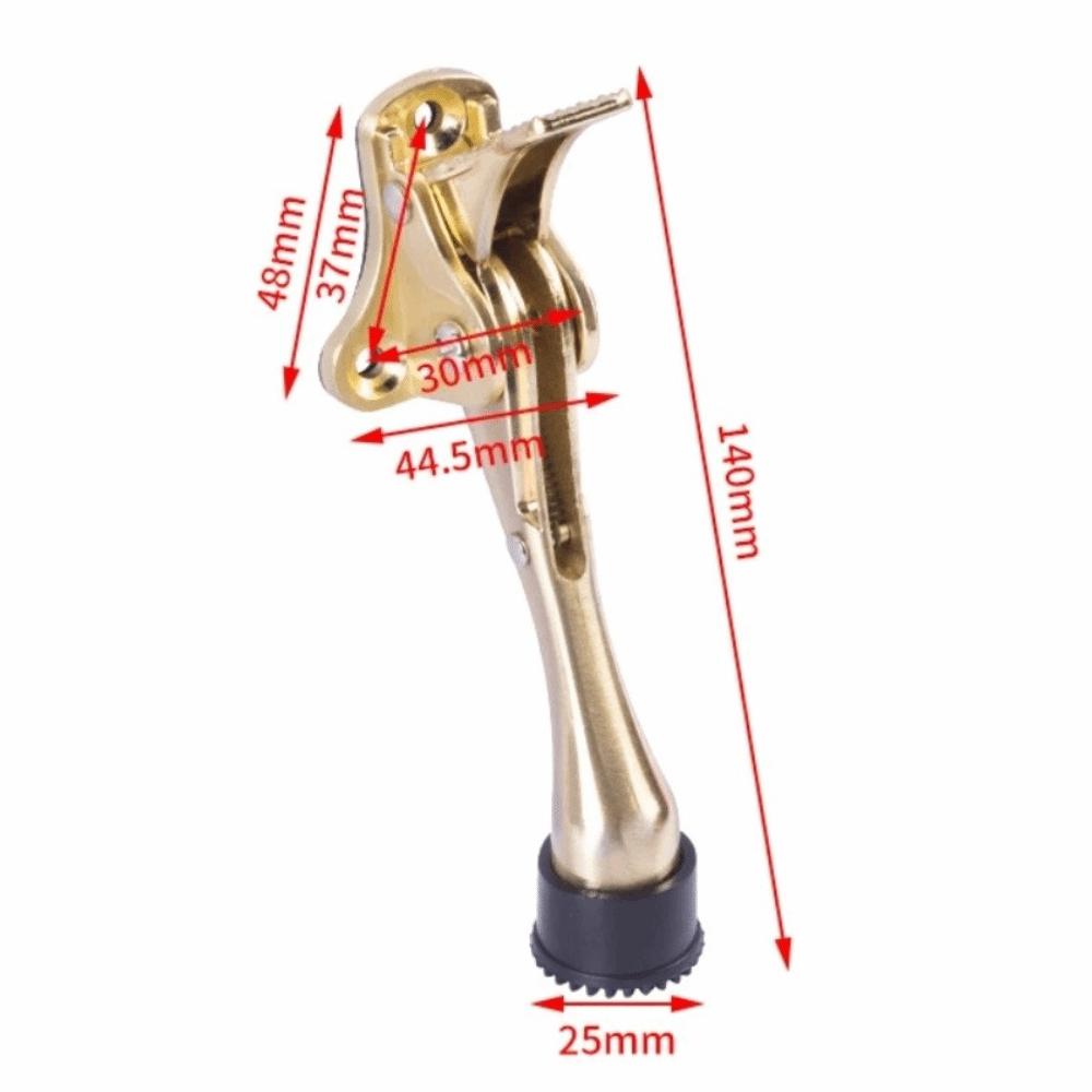 Heavy Duty Zinc Alloy Door Stopper Adjustable Easy Install Foot-Operated Door Stopper Durable Pedal Kickdown Door Stopper