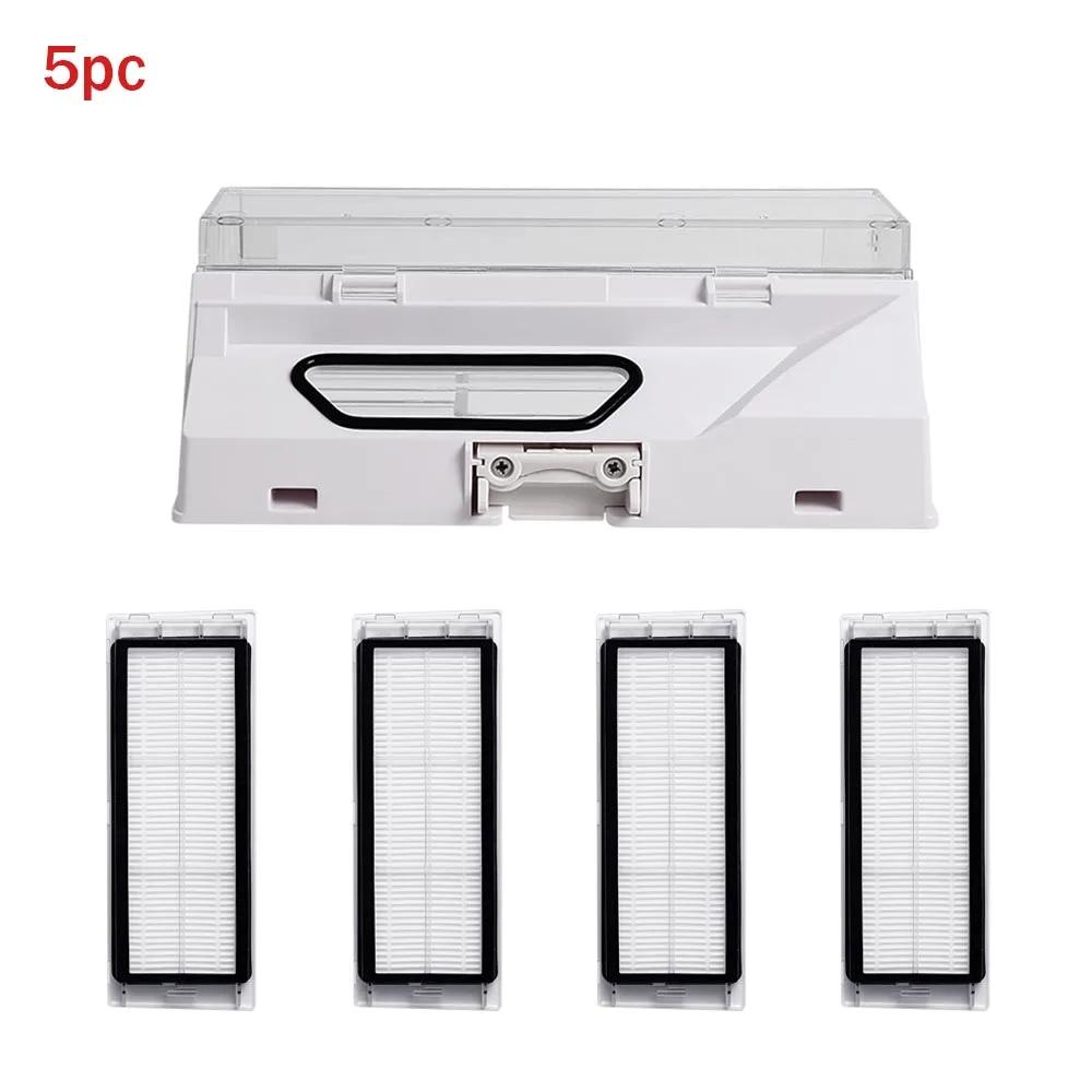 Dust Box Hepa Filter Parts For Roborock S5 S6 S50 S51 S52 S55 T4 T6 Vacuum Cleaner Robot Dustbin Box with Filter Accessroies
