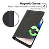 For TCL 50 SE Shockproof Phone Case Calf Texture Leather Folio Flip Cover with Card Holder
