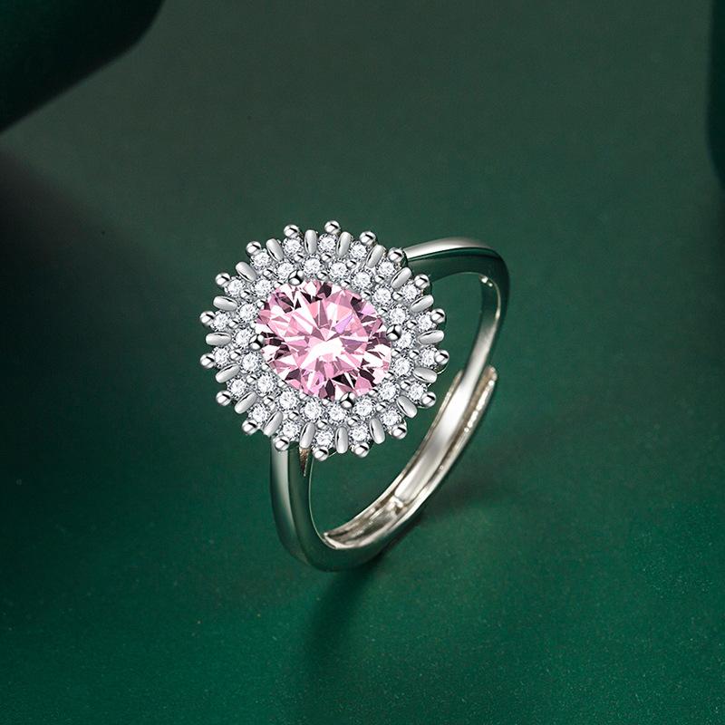 BELLA BOX Opening Resizable Rings For Women Zircon Engagement Party Fine Jewelry Gift