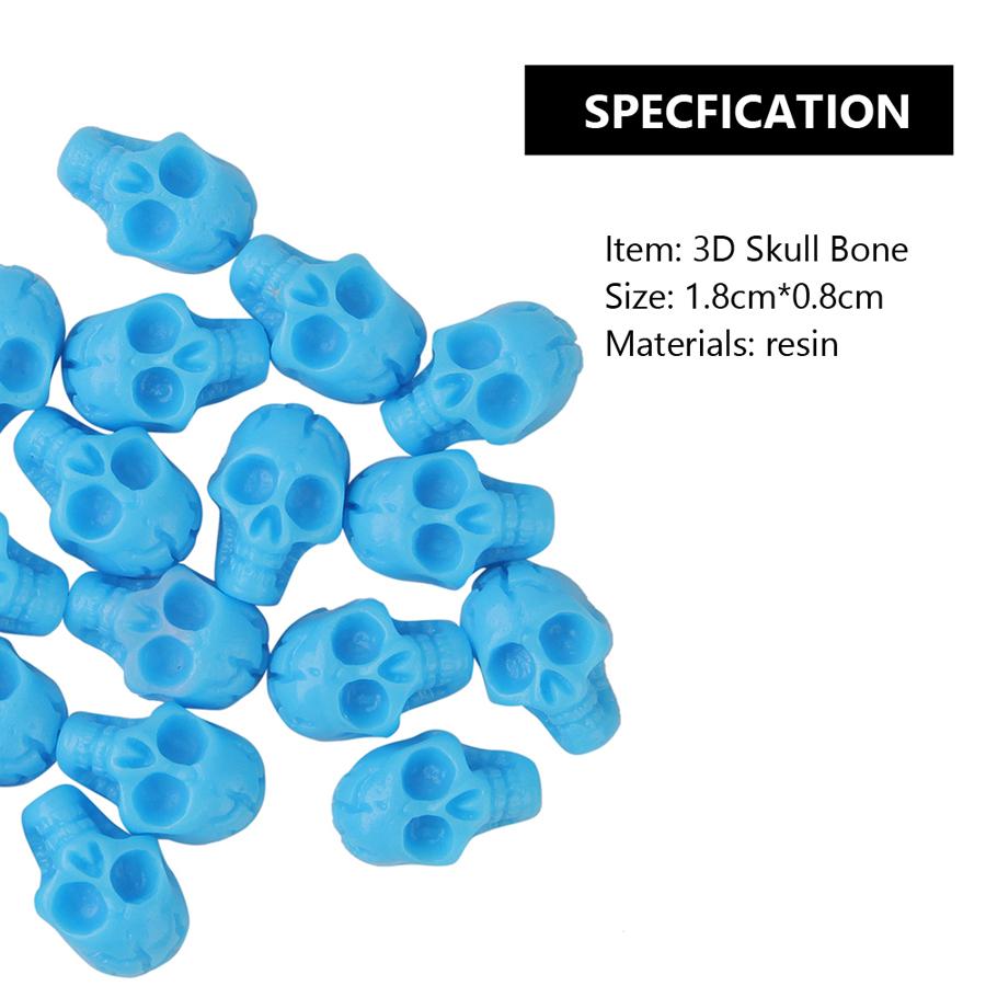 10/30/50/100 шт. Полимерные черепа, шармы для нейл-арта, плоские бусины, панк, украшение для ногтей на Хэллоуин