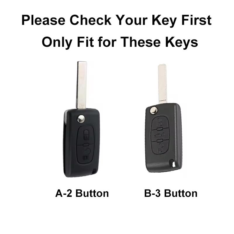 Zinc Alloy Leather Car Flip Key Case Cover Protector Shell Fob Key For Citroen C1 C2 C3 C4 C5 XSARA PICA Auto Accessories alz123