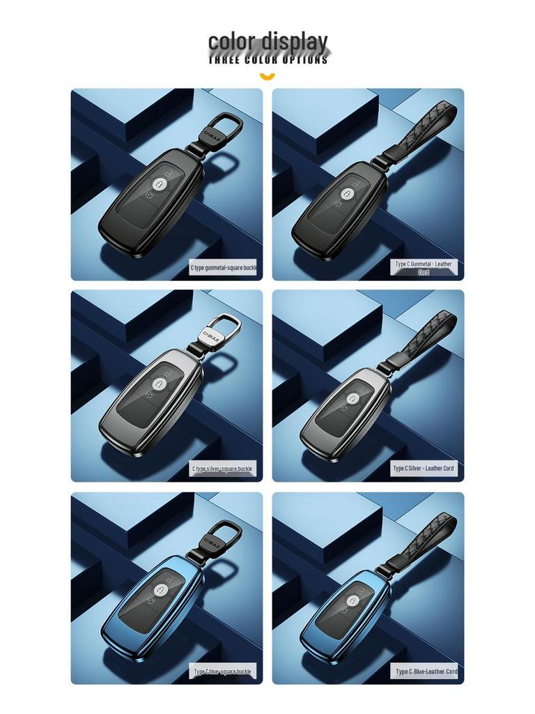 Car Key Case Cover for Ford Mondeo, Edge, Explorer, Focus, Escort, Territory, and Everest