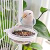 Bird Feeding Bowl Detachable Transparent Bowl Plastic Food Cup For Cage Convenient Hanging Seed Water Feeder For Parrots