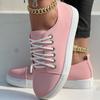 Модные розовые туфли женские модные туфли на платформе с круглым носком большой размер 43 женская повседневная обувь на шнуровке на плоской подошве женские мокасины Zapatos Mujer
