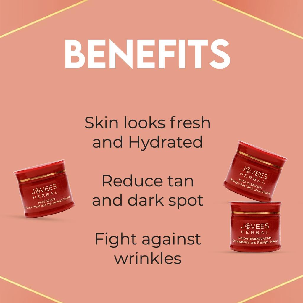 Jovees Травяной свадебный осветляющий набор для лица 265 г Для сияющей кожи, сияющего цвета лица, выравнивания тона, коррекции пигментных пятен