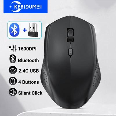2,4 ГГц беспроводная мышь эргономичная Bluetooth 5.2 мыши 1600DPI перезаряжаемая бесшумная мышь для MacBook планшетный компьютер ноутбук ПК