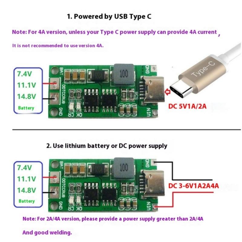 4s Lithiums Battery Charging Module Steps Up Boost Module Integrated Boost Circuit And MultiProtection Functions